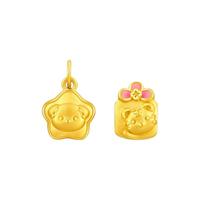CHOW TAI FOOK 周大福 EOR1169 虎年生肖三合狗马虎足金吊坠 1.3g