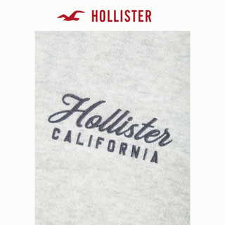 HOLLISTER24夏季美式毛圈布拉链连帽卫衣外套女 KI352-4171 浅灰色 XS (160/84A)