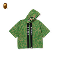 BAPE 童装秋冬猿人头30周年迷彩刺绣鲨鱼连帽日式和服外套340001L