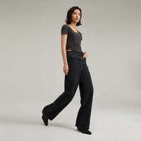 Levi's 李维斯 女士宽松直筒简约随性时尚潮流牛仔长裤 26872-0021 炭灰色 26 29