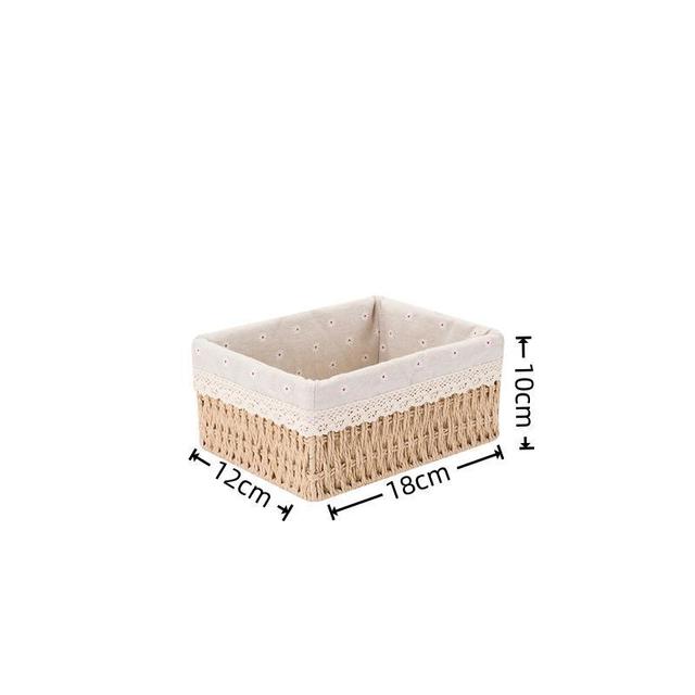 草木匠 草编收纳篮手工编织收纳筐零食收纳盒竹编篮子脏衣篮大号裤储物箱