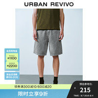 UR2024秋季新款男装少年感斜纹肌理宽松牛仔短裤UMF840067 浅灰 3