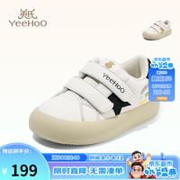 YeeHoO英氏童鞋儿童运动鞋男童2024秋季防滑宝宝幼儿园小白鞋女童休闲鞋 米黑色 27码 适合脚长16.2-16.5cm