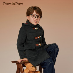 Paw in Paw PawinPaw卡通小熊童装学院风大衣 D/Grey/深灰色/17 120cm