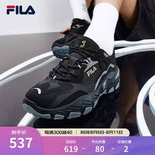 FILA 斐乐 掠夺者 2 男子跑鞋 F12M216132F-BM 黑/中灰 42.5