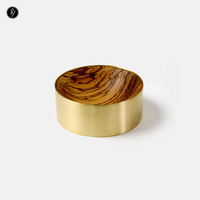 意外设计 黄铜实木收纳盒桌面摆件创意文具礼品商务办公送礼套装生日礼物送长辈领导老师