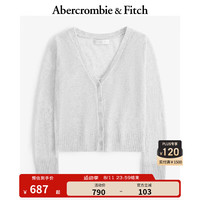 ABERCROMBIE & FITCH女装 24秋季气质时尚休闲两件装针织吊带开衫KI150-4273 浅灰色 XL (170/112A)
