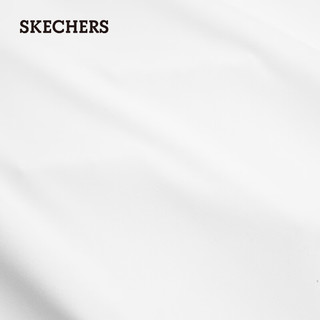 斯凯奇（Skechers）女吸湿速干透气圆领短袖上衣运动T恤P224W115 亮白色/0019 M