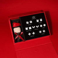 臻仟尼S999银针星期恋人耳钉耳饰一周礼盒套装告白礼 S999银针星期恋人-铂金色