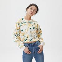 Gap女装夏季LOGO花朵印花辣妹短卫衣591006时尚上衣
