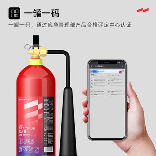 援邦 二氧化碳灭火器3公斤 灭火瓶筒商用厂店用小型气器消防器材3kg