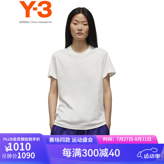 Y-3【清凉节】y3 REG SS TEE女士短袖圆领宽松短t恤51-IX0391短袖 白色 2XS