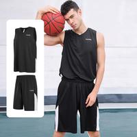骆驼 CAMEL运动服套装男夏季两件套蓝球比赛训练服队服球