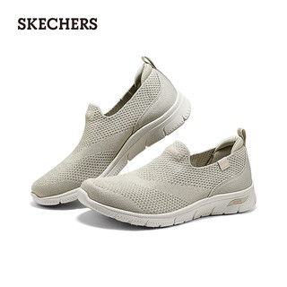 斯凯奇（Skechers）女士一脚蹬休闲鞋104680 灰褐色/TPE 37