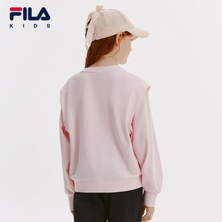 FILA【螨消消】斐乐童装儿童卫衣2024秋季中大童女童套头卫衣 快乐粉-PK 140