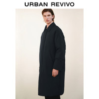 UR秋冬男装时尚中长款宽松保暖百搭翻领羽绒服UMU130007