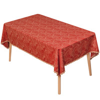 锦色华年 桌布布艺结婚喜庆餐桌布北欧新年茶几布红色长方形台布圆桌布定制