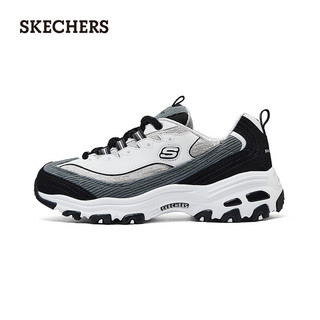 斯凯奇（Skechers）2024女运动轻质吸震透气老爹鞋舒适150242 白色/黑色/灰色/WBGY 40