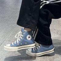 百亿补贴：CONVERSE 匡威 正品1970S三星标海军蓝色高帮休闲男女同款帆布鞋A00752c