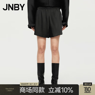 JNBY24秋短裤休闲宽松直筒5O7E12040 001/本黑 S