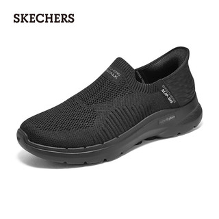 斯凯奇（Skechers）闪穿鞋男一脚蹬健步鞋舒适复古轻便户外休闲鞋894235 全黑色/BBK 41