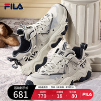 FILA 男鞋FLUID 5复古运动鞋2024秋猫爪鞋休闲老爹鞋