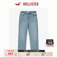 HOLLISTER24夏季宽松经典水洗五袋直筒牛仔裤 女 KI355-4346 中度水洗 160/60A 00标准版