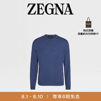 杰尼亚（Zegna）24春夏浅蓝色12milmil12羊毛圆领衫E7M01-110-B06-56