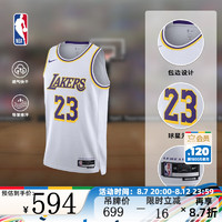 NIKE耐克NBA-湖人詹姆斯男球衣篮球服速干运动背心夏季DO9530-508 湖人-詹姆斯速干球衣（白色） 3XL