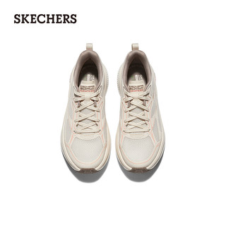 斯凯奇（Skechers）2024夏季女款运动跑步鞋轻质吸震129001 自然色/珊瑚色/NTCL 39.5