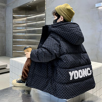 D.S.TongHua 迪莎童话 儿童装男童冬装羽绒服加厚2023新款中大童冬季男孩外套洋气潮 黑色 170