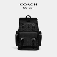 COACH/蔻驰奥莱男士经典标志SPRINT双肩包 SV/木炭灰色/黑色