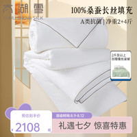 太湖雪蚕丝被芯100%双宫茧桑蚕长丝二合一子母被纯棉A类抗菌秋冬四季 子母被【被重4.3+6.3斤丝2+4斤】 200*230cm