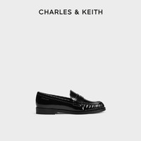 CHARLES & KEITH CHARLES&KEITH24;秋季新款CK1-70381065复古英伦平底通勤乐福鞋