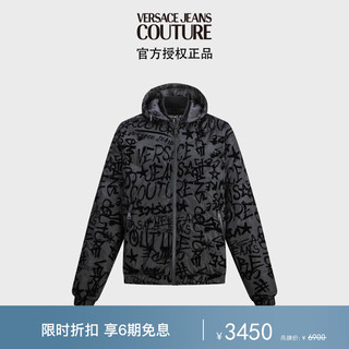 VERSACE 范思哲 Jeans Couture男装男士连帽羽绒服外套黑色50