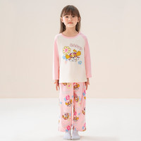 汪汪队立大功儿童睡衣纯棉春秋男童长袖空调服宝宝外穿家居服女童A类内衣套装 粉色 105cm