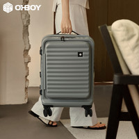 ohboy侧开盖行李箱女可扩展多功能20寸拉杆旅行箱登机密码皮箱男 熊猫白-前开仓更大更轻便-可扩容 20寸Plus-可登机-全面扩容大深仓系列≈常规22寸