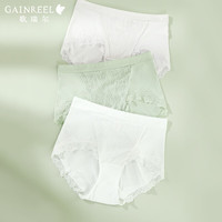 Gainreel歌瑞尔柔软蕾丝透气内裤女夏季2024年性感纯棉裆女生中腰平角裤衩 梦幻紫 S