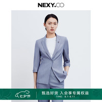 奈蔻夏西装外套女气质轻奢西服上衣 灰群青色 M