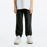 little MO&Co.吸湿速干 little moco童装24秋装男女童百搭休闲长裤束脚卫裤 深灰色 120/53