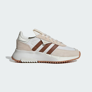 adidas RETROPY F2经典运动鞋女大童儿童阿迪达斯三叶草 白/浅褐/棕红 38.5码