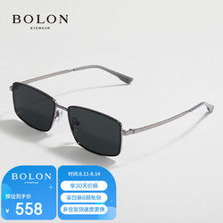 BOLON 暴龙 眼镜2024年方形大框偏光太阳镜防晒驾驶墨镜男潮 BL7195C10 C10-灰色(偏光)