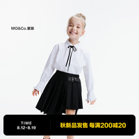 little MO&Co.little moco童装24秋女童纯棉长袖衬衫演出服衬衣KBD3SHT012 本白色 150/72