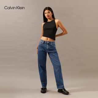 Calvin Klein Jeans【复刻90系列】24秋季女ck深蓝洗水直筒牛仔裤J224413 1BJ-牛仔蓝 28