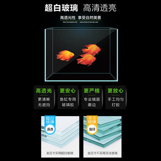 蒂乐森  超白鱼缸玻璃缸客厅桌面生态免换水小型鱼缸迷你金鱼长方形 SE50裸缸