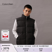 Calvin Klein Jeans24秋季男士时尚ck双面穿鸭绒立领羽绒马甲背心J326910 BEH-太空黑 M