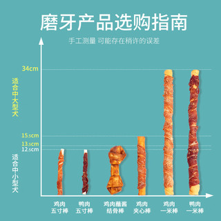 益和狗磨牙棒狗零食战牙一米棒纯肉缠绕真牛皮卷洁齿训犬励防拆家 鸡肉夹心棒200g