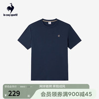 乐卡克（Le coq sportif）乐卡克法国公鸡2024夏季男士短袖T恤 L242MCNA0320 藏青色 2XL