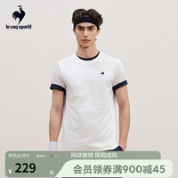 乐卡克（Le coq sportif）乐卡克法国公鸡2024夏季男士短袖T恤 L242MCNA0320 象牙白色 L