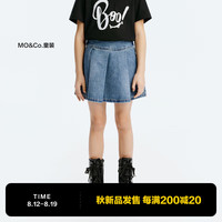 little MO&Co.little moco童装24秋装女童纯棉牛仔半身裙短裙子自带裤 牛仔蓝色 110/53